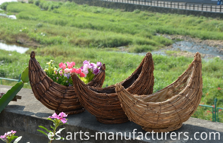 tejiendo maceta weaving flower pot